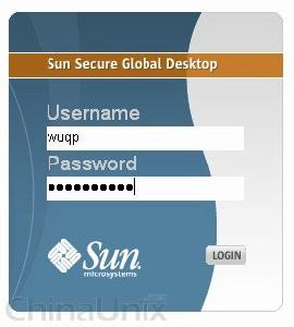 SUN Solaris系統登入界面