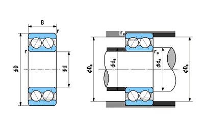 NTN 7220 B 軸承圖紙參數