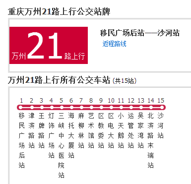 萬州公交21路