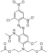 N-[5-[雙[2-（乙醯氧）乙基]氨基]2-[（2-氯-4,6-二硝苯基）偶氮]-4-甲氧苯基]-乙醯胺