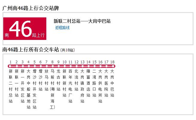 廣州公交南46路短線