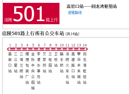 涪陵公交501路