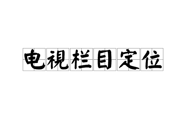 電視欄目定位