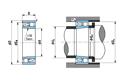 MRC 7220 C/DT角接觸球軸承圖紙