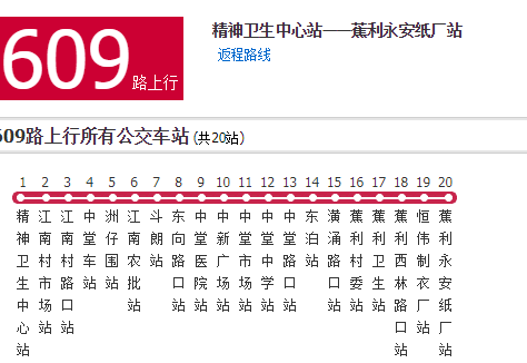 東莞公交609路