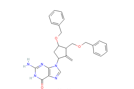 2-氨基-1,9-二氫-9-[(1S,3R,4S)-4-苄氧基-3-苄氧基甲基-2-亞甲基環戊基]-6H-嘌呤-6-酮