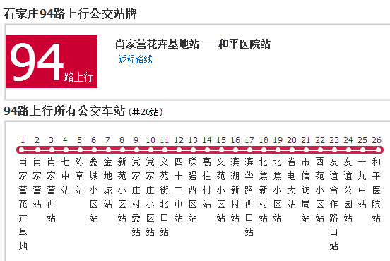 石家莊公交94路