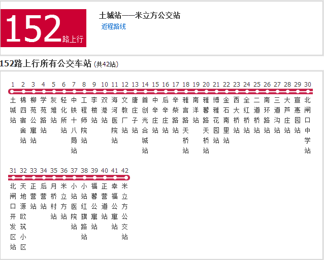 天津公交152路