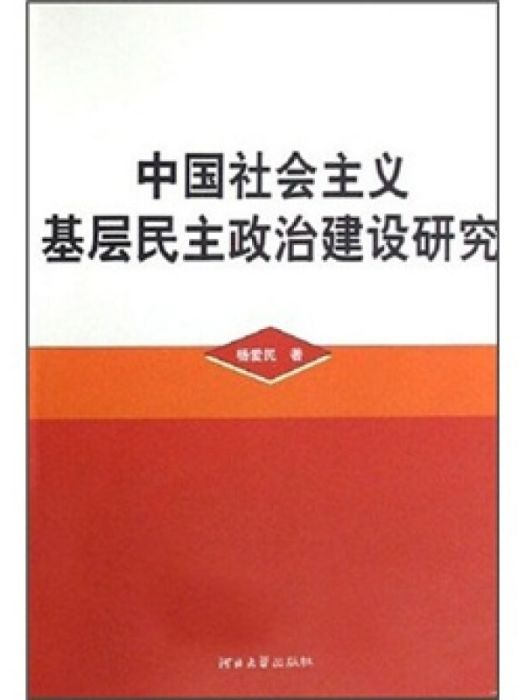 基層民主政治建設研究