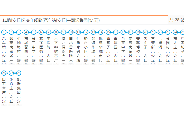 安丘公交11路