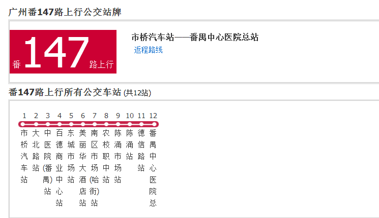 廣州公交番147路