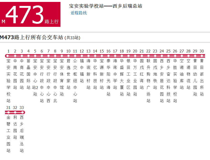 深圳公交M473路