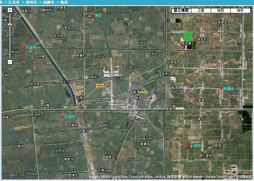臨澤鎮衛星地圖1