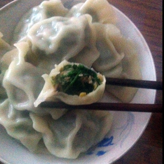 菠菜餡餃子