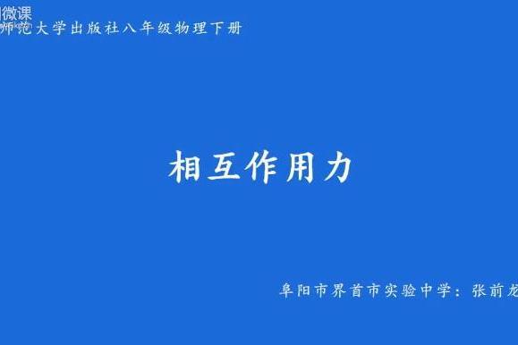 北師大版物理八年級下冊：相互作用力