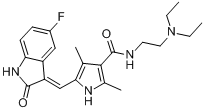 N-（2-二乙胺基乙基）-5-（5-氟-2-氧代-1,2-二氫吲哚-3-基亞甲基）-2,4-二甲基-1H-吡咯-3-甲醯胺