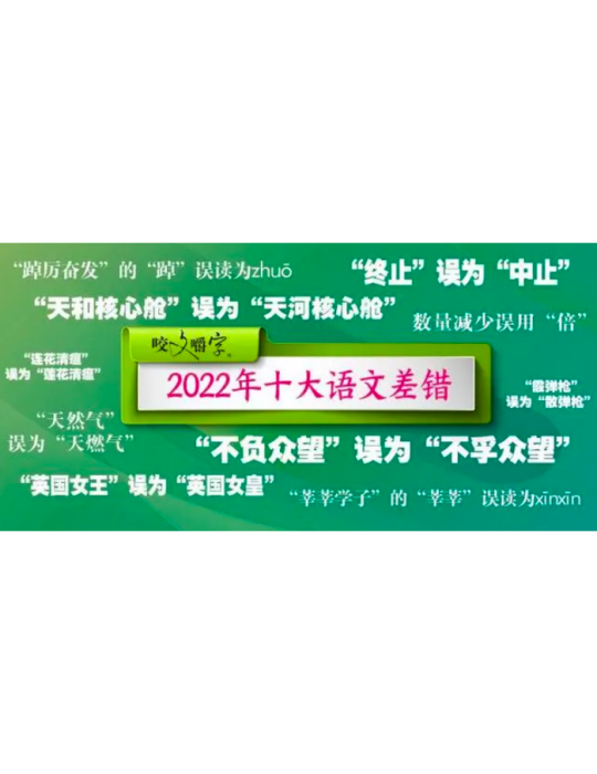 2022年十大語文差錯