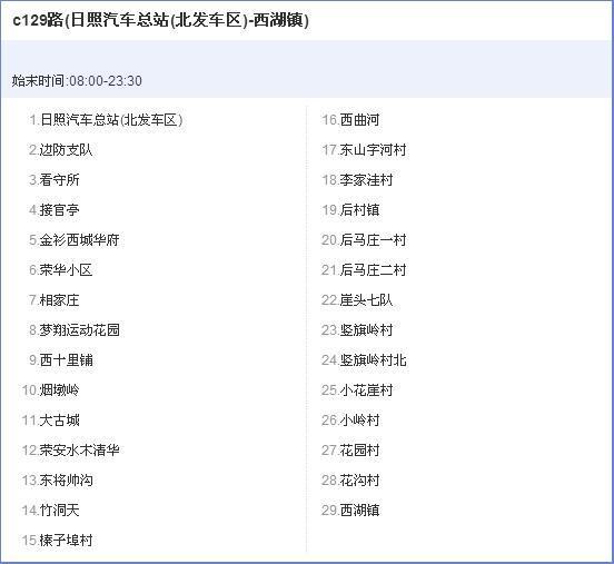 日照公交C129路