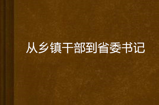 從鄉鎮幹部到省委書記