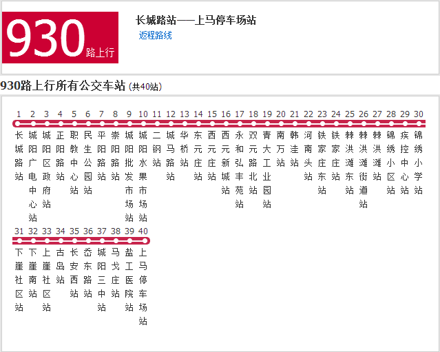 青島公交930路