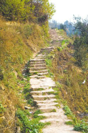 殘存於清池的石墁三尺古鹽道