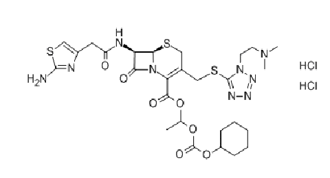 頭孢替安海替酯鹽酸鹽結構式