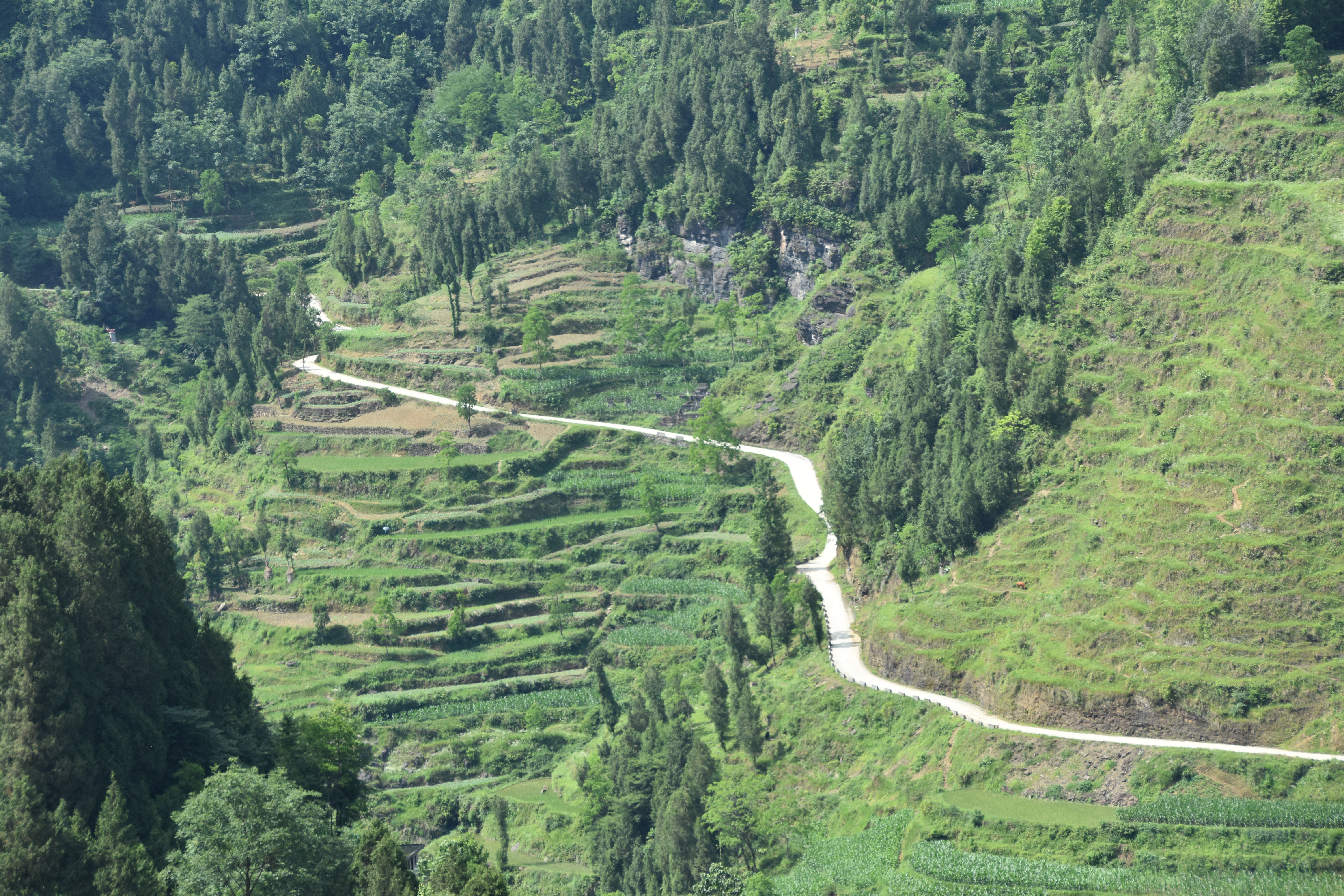 堰田村公路建設