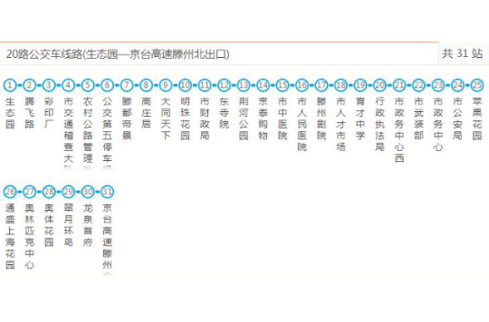 滕州公交20路