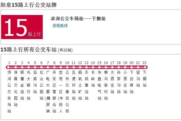 陽泉公交15路