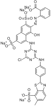 2-[[8-[[4-氯-6-[[4-（6-甲基-7-磺基-2-苯並噻唑基）苯基]氨基]-1,3,5-三嗪-2-基]氨基]-1-羥基-3,6-二磺基-2-