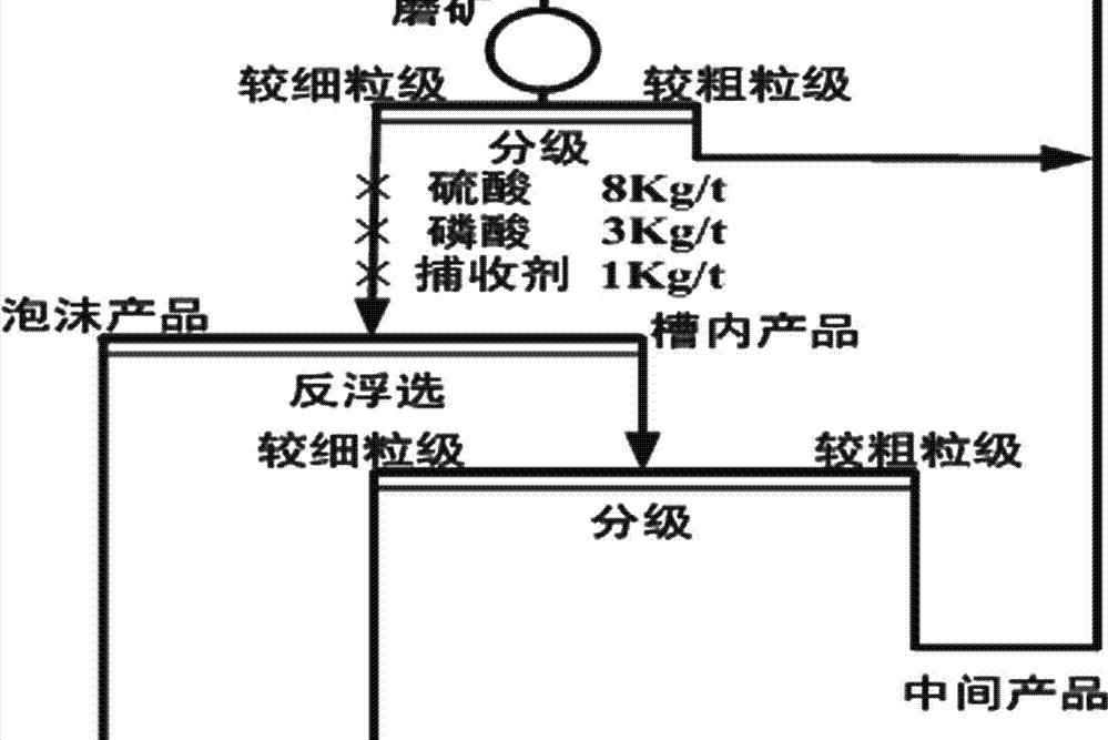 一種降低膠磷礦浮選尾礦品位工藝