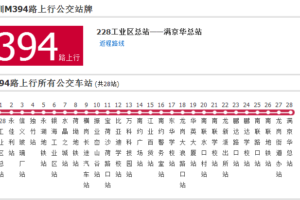 深圳公交M394路