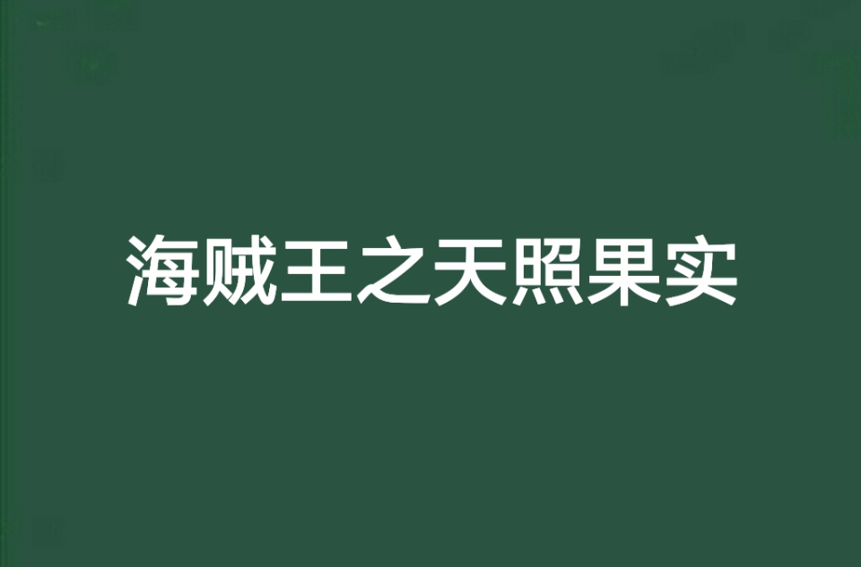 海賊王之天照果實