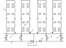 圖5 垂直雙線單管式供暖系統