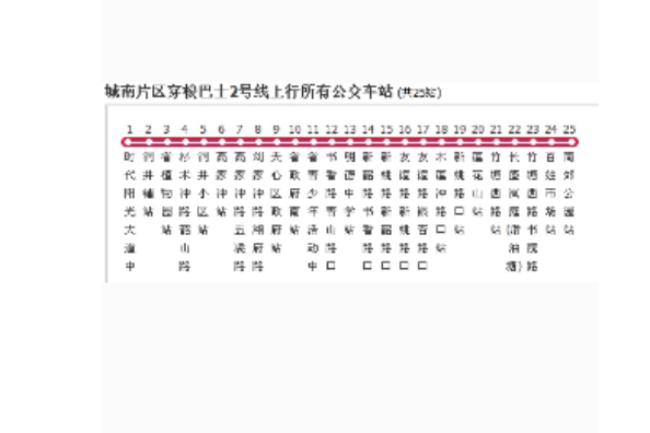 長沙公交城南片區穿梭巴士2號線