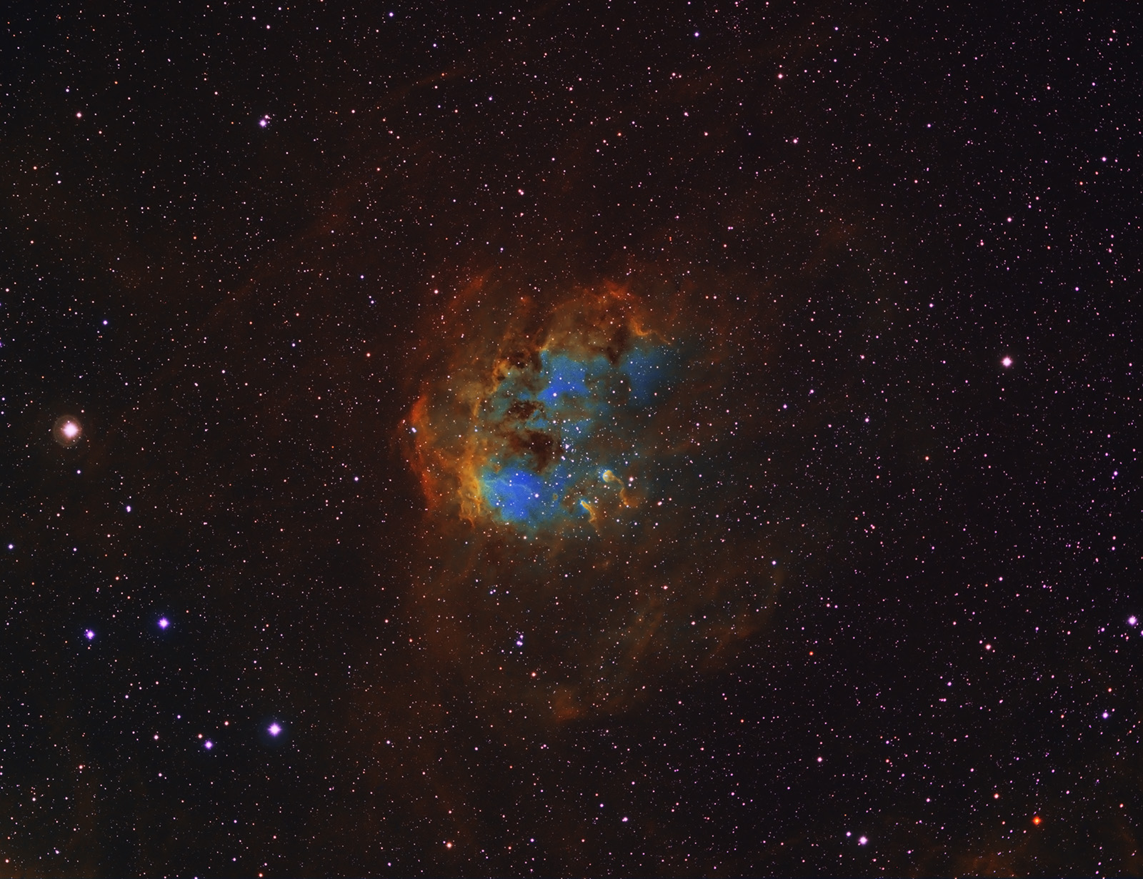 IC410,SHO哈勃色合成