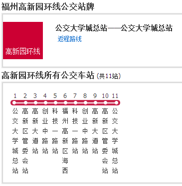 福州公交高新園環線