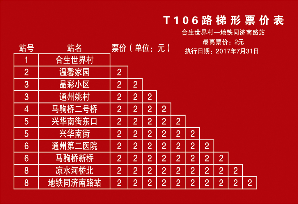 北京公交T106路