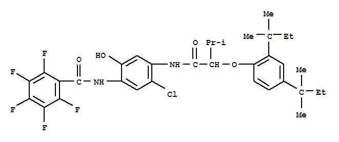 3\x27-氯-4\x27-[2-（2,4-二叔戊基苯氧基）-3-甲基丁醯胺]-2,3,4,5,6-五氟-6\x27-羥基苯甲醯苯胺