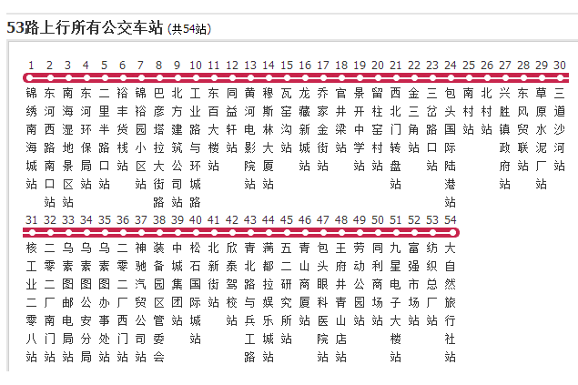 包頭公交53路