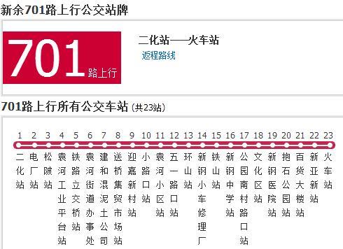 新余公交701路