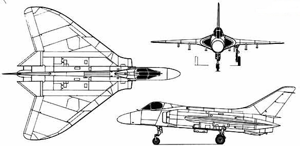 F4D-1 三面圖