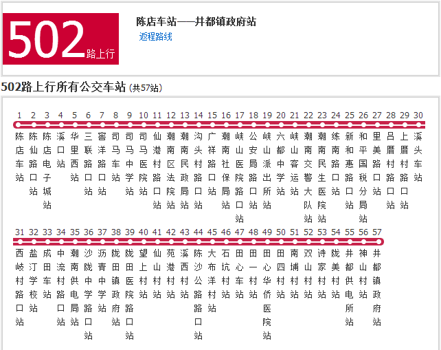 汕頭公交502路