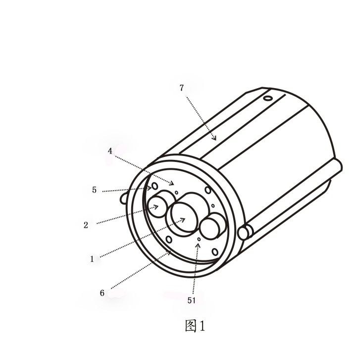 新型實施例所述的監控攝像機散熱結構示意圖