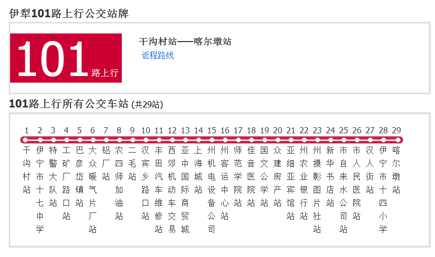 伊犁公交101路