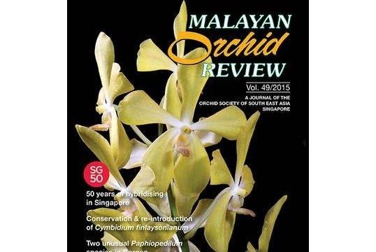 Malayan Orchid Review - Volume 49 (2015 Edition)