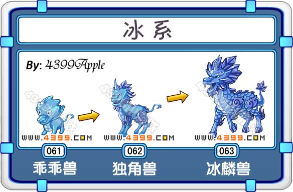 泰米時空米諾冰麟獸進化圖鑑