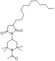 N-（1-乙醯基-2,2,6,6-四甲基-4-哌啶基）-2-十二基琥珀醯亞胺