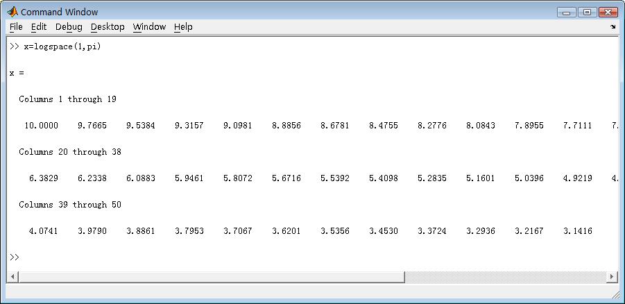 logspace