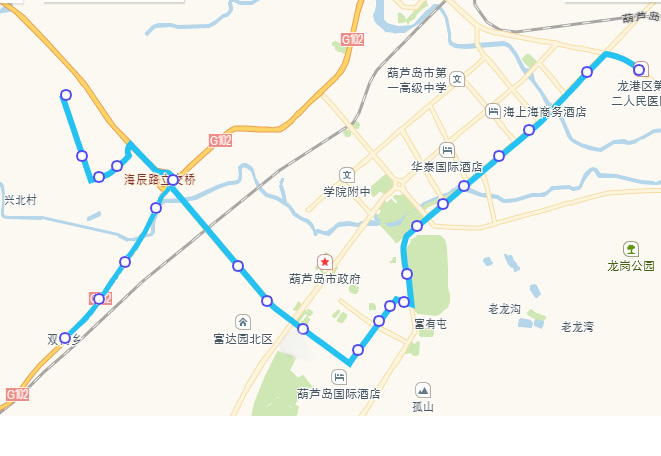 22路公交運行路線圖